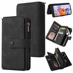 For LG Stylo 6 Skin Feel PU + TPU Horizontal Flip Leather Case With Holder & 15 Cards Slot & Wallet & Zipper Pocket & Lanyard(Black)