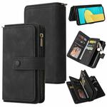 For LG Stylo 7 / Stylo 7 5G Skin Feel PU + TPU Horizontal Flip Leather Case With Holder & 15 Cards Slot & Wallet & Zipper Pocket & Lanyard(Black)