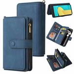 For LG Stylo 7 / Stylo 7 5G Skin Feel PU + TPU Horizontal Flip Leather Case With Holder & 15 Cards Slot & Wallet & Zipper Pocket & Lanyard(Blue)
