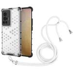 For vivo X70 Pro Shockproof Honeycomb PC + TPU Case with Neck Lanyard(White)