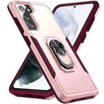 For Samsung Galay S21 5G Pioneer Armor Heavy Duty PC + TPU Shockproof Case with Holder(Pink)