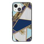 For iPhone 13 Abstract Marble Pattern Glass Protective Case(GK-A22)