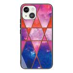 For iPhone 13 Abstract Marble Pattern Glass Protective Case(HC-A5)