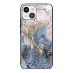 For iPhone 13 mini Abstract Marble Pattern Glass Protective Case (GK-A20)