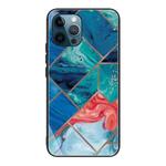 Abstract Marble Pattern Glass Protective Case For iPhone 13 Pro(HC-A1)