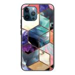 Abstract Marble Pattern Glass Protective Case For iPhone 13 Pro(HC-A6)