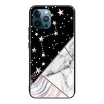 Abstract Marble Pattern Glass Protective Case For iPhone 13 Pro(HC-A8)