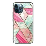 Abstract Marble Pattern Glass Protective Case For iPhone 13 Pro(HC-A18)