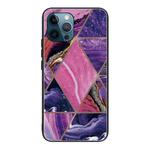 Abstract Marble Pattern Glass Protective Case For iPhone 13 Pro Max(HC-A2)