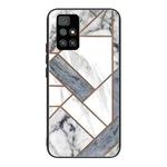 For Xiaomi Redmi 10 Abstract Marble Pattern Glass Protective Case(HC-A10)