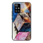 For Xiaomi Redmi 10 Abstract Marble Pattern Glass Protective Case(HC-A12)