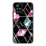 For Xiaomi Redmi 10 Abstract Marble Pattern Glass Protective Case(HC-A16)
