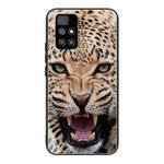 For Xiaomi Redmi 10 Colorful Painted Glass Shockproof Protective Case(Leopard)