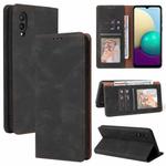 For Samsung Galaxy A02 Simple Suction Closure Horizontal Flip Leather Case with Holder & Card Slot & Wallet(Black)