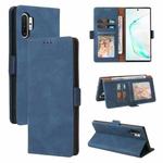 For Samsung Galaxy Note10+ Simple Suction Closure Horizontal Flip Leather Case with Holder & Card Slot & Wallet(Blue)
