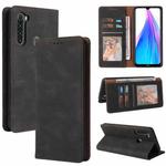 For Xiaomi Redmi Note 8T Simple Suction Closure Horizontal Flip Leather Case with Holder & Card Slot & Wallet(Black)