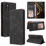 For Xiaomi Redmi Note 10 Simple Suction Closure Horizontal Flip Leather Case with Holder & Card Slot & Wallet(Black)