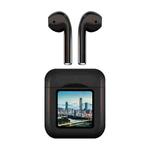 NR-550 LCD Touch Bluetooth Earphone with Charging Box, Support Picture Replacement & Wearing Status Detection & Siri(Black)