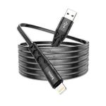 hoco U105 Treasure Jelly Braided USB to 8 Pin Charging Data Cable, Cable Length: 1.2m(Black)