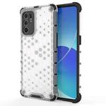 For OPPO Reno6 4G Shockproof Honeycomb PC + TPU Case(White)