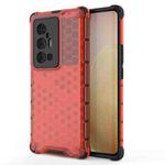 For vivo X70 Pro+ Shockproof Honeycomb PC + TPU Case(Red)