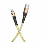 hoco U105 Treasure Jelly Braided USB to USB-C / Type-C Charging Data Cable, Cable Length: 1.2m(Gold)