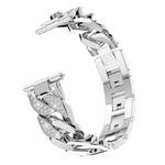 For Garmin Vivoactive 4 / Venu 2 22mm Row Diamonds Denim Chain Watch Band(Silver)