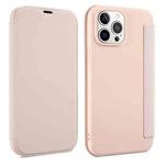 For iPhone 13 mini Skin Feel Horizontal Flip PU Leather Case with Holder & Card Slot (Pink)