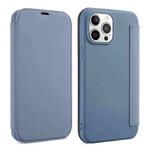 For iPhone 13 mini Skin Feel Horizontal Flip PU Leather Case with Holder & Card Slot (Lavender Grey)