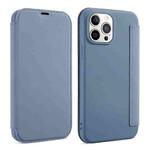 For iPhone 13 Skin Feel Horizontal Flip PU Leather Case with Holder & Card Slot(Lavender Grey)