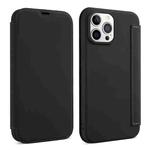 For iPhone 13 Pro Skin Feel Horizontal Flip PU Leather Case with Holder & Card Slot (Black)