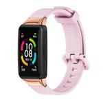 For Huawei Band 6 / Honor Band 6 MIJOBS Universal Breathable Silicone Watch Band(Pink)