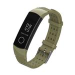 For Honor Band 4 / 5 MIJOBS Breathable Silicone Watch Band with Hole(Army Green)