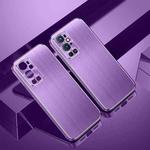 For OnePlus 9 Pro Cool Sharp Series Aluminum Plate Brushed Lens All-inclusive Protective Case(Roland Purple)