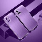 For vivo S10 / S10 Pro Cool Sharp Series Aluminum Plate Brushed Lens All-inclusive Protective Case(Roland Purple)