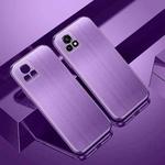 For vivo Y52s Cool Sharp Series Aluminum Plate Brushed Lens All-inclusive Protective Case(Roland Purple)
