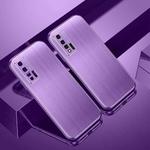 For Huawei nova 6 5G Cool Sharp Series Aluminum Plate Brushed Lens All-inclusive Protective Case(Roland Purple)