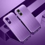 For Honor 50 SE Cool Sharp Series Aluminum Plate Brushed Lens All-inclusive Protective Case(Roland Purple)