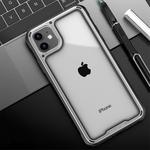 For iPhone 11 iPAKY Shockproof PC + Silicone Air Bag Protective Case(Silver)