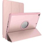 For iPad 10.2 2021 / 2020 / 2019 Shockproof Horizontal Flip TPU + PU Leather Case with 3-folding Holder & Pen Slot(Rose Gold)