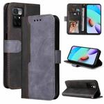 For Xiaomi Redmi 10 Business Stitching-Color Horizontal Flip PU Leather Case with Holder & Card Slots & Photo Frame(Gray)