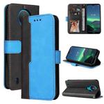 For Nokia 1.4 Business Stitching-Color Horizontal Flip PU Leather Case with Holder & Card Slots & Photo Frame(Blue)