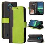 For Nokia 1.4 Business Stitching-Color Horizontal Flip PU Leather Case with Holder & Card Slots & Photo Frame(Green)