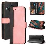 For Nokia X10 / X20 Business Stitching-Color Horizontal Flip PU Leather Case with Holder & Card Slots & Photo Frame(Pink)