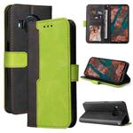 For Nokia X10 / X20 Business Stitching-Color Horizontal Flip PU Leather Case with Holder & Card Slots & Photo Frame(Green)