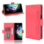 For Motorola Edge 20 Skin Feel Calf Pattern Horizontal Flip Leather Case with Holder & Card Slots & Photo Frame(Red)