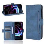 For Motorola Edge 2021 Skin Feel Calf Pattern Horizontal Flip Leather Case with Holder & Card Slots & Photo Frame(Blue)