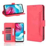 For Motorola Moto G60S Skin Feel Calf Pattern Horizontal Flip Leather Case with Holder & Card Slots & Photo Frame(Red)