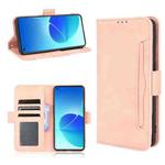 For OPPO Reno6 4G Skin Feel Calf Pattern Horizontal Flip Leather Case with Holder & Card Slots & Photo Frame(Pink)