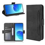 For OPPO Reno6 4G Skin Feel Calf Pattern Horizontal Flip Leather Case with Holder & Card Slots & Photo Frame(Black)